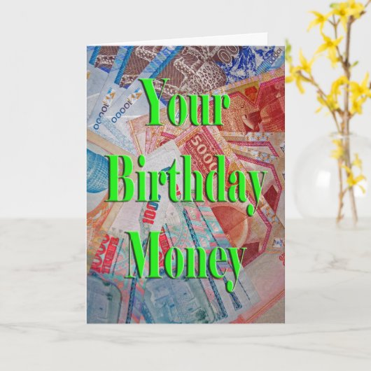 Ihr Geburtstaggeld Karte (Gelbe Blume)