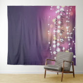 Ihr Geburtstagsfoto Hintergrund Lichterkette Lila Wandteppich (Beispiel (Horizontal))