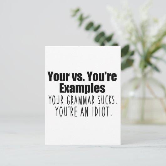 Ihr gegen. Ihr seid Postkarte (Stehend Vorderseite)