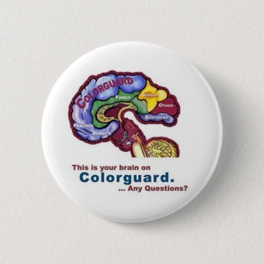 Ihr Gehirn auf Colorguard Button (Vorderseite)