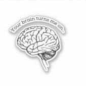 Ihr Gehirn macht mich auf minimalistischen Aufkleb Aufkleber (Vorderseite)