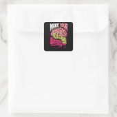 Ihr Gehirn Quadratischer Aufkleber (Tasche)