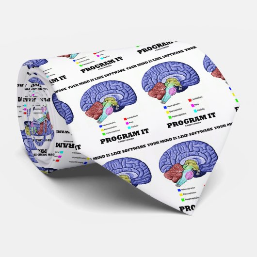 Ihr Geist ist wie Software-Programm es (Gehirn) Krawatte (Gerollt)