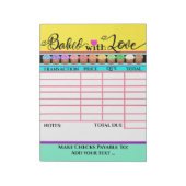 Ihr Gepäck mit Liebe-Rechnung Notepad Notizblock (Rotiert)