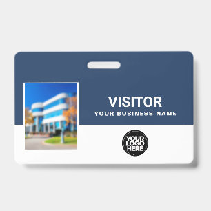 Ihr Geschäft Besucher Foto Barcode, Logo Kordel Ausweis