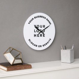 Ihr Geschäft-Logo Einfach und Professionell Große Wanduhr