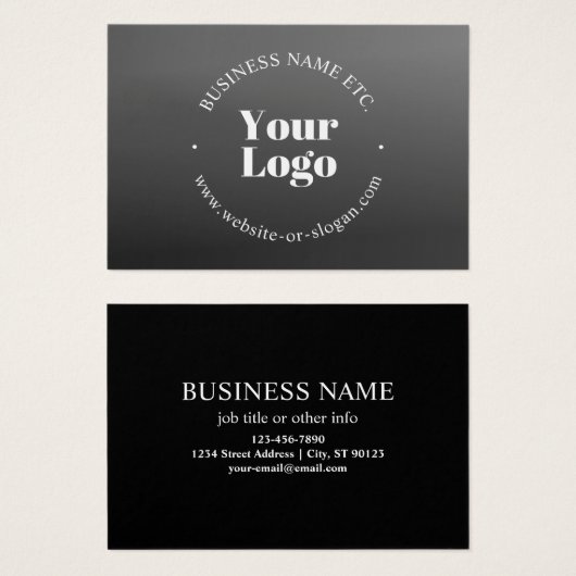 Ihr Geschäft-Logo oder Design & bearbeitbarer Text (Vorne & Hinten)