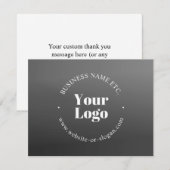 Ihr Geschäft-Logo oder Design & bearbeitbarer Text Dankeskarte (Vorne/Hinten)