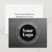 Ihr Geschäft-Logo oder Design & bearbeitbarer Text Dankeskarte (Vorne/Hinten)