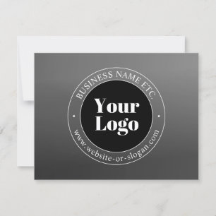 Ihr Geschäft-Logo oder Design & bearbeitbarer Text Dankeskarte