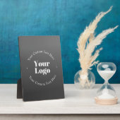 Ihr Geschäft-Logo oder Design & bearbeitbarer Text Fotoplatte (Seite)