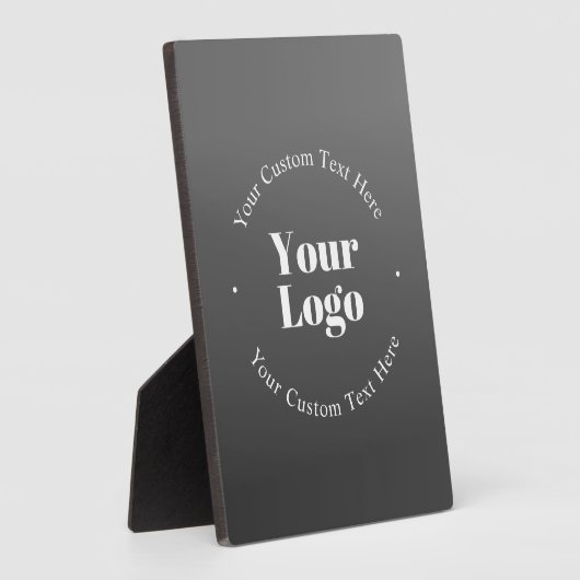 Ihr Geschäft-Logo oder Design & bearbeitbarer Text Fotoplatte (Seite)