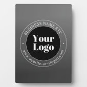 Ihr Geschäft-Logo oder Design & bearbeitbarer Text Fotoplatte (Vorderseite)