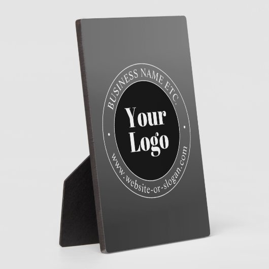 Ihr Geschäft-Logo oder Design & bearbeitbarer Text Fotoplatte (Seite)