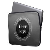 Ihr Geschäft-Logo oder Design & bearbeitbarer Text Laptopschutzhülle (Vorderseite Links)