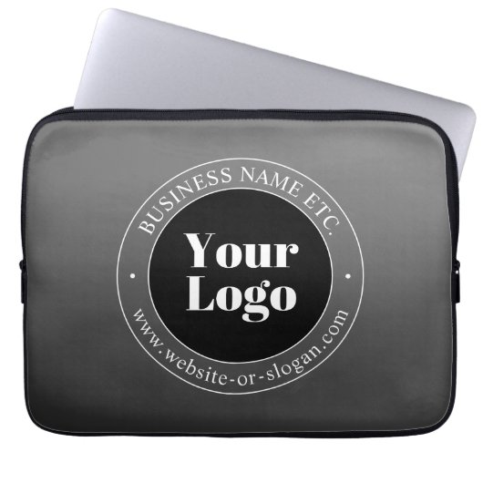 Ihr Geschäft-Logo oder Design & bearbeitbarer Text Laptopschutzhülle (Vorderseite)