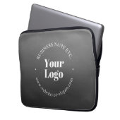 Ihr Geschäft-Logo oder Design & bearbeitbarer Text Laptopschutzhülle (Vorderseite Links)