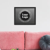 Ihr Geschäft-Logo oder Design & bearbeitbarer Text Leinwanddruck (Insitu (Wohnzimmer))