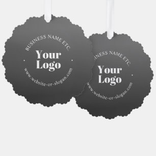 Ihr Geschäft-Logo oder Design & bearbeitbarer Text Ornament Karte