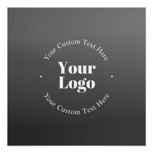 Ihr Geschäft-Logo oder Design & bearbeitbarer Text Poster (Vorderseite)