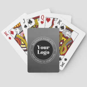 Ihr Geschäft-Logo oder Design & bearbeitbarer Text Spielkarten