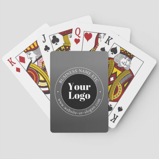 Ihr Geschäft-Logo oder Design & bearbeitbarer Text Spielkarten (Rückseite)