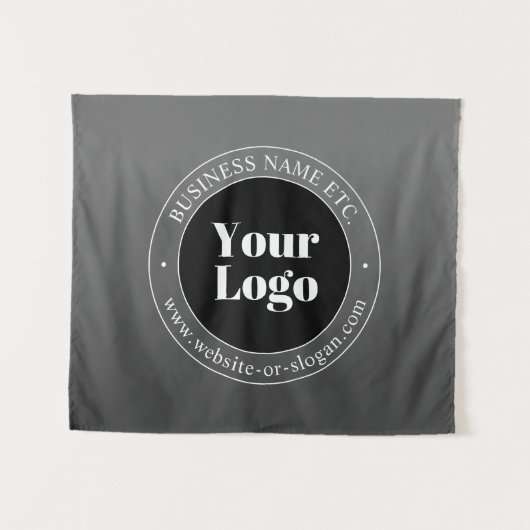 Ihr Geschäft-Logo oder Design & bearbeitbarer Text Wandteppich (Vorderseite (Horizontal))