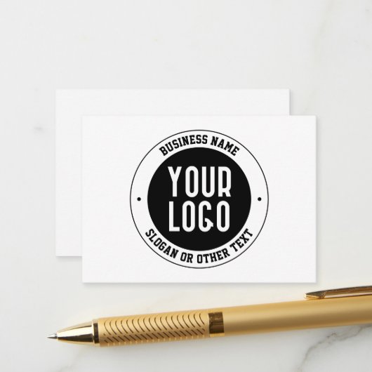 Ihr Geschäft-Logo oder Design | Fett editierbarer Begleitkarte (Vorderseite/Rückseite Beispiel)