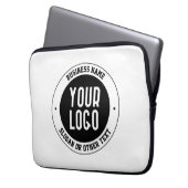 Ihr Geschäft-Logo oder Design | Fett editierbarer Laptopschutzhülle (Vorderseite Links)