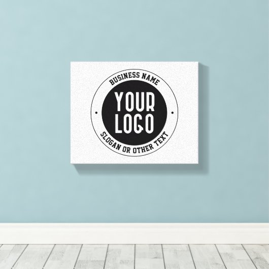 Ihr Geschäft-Logo oder Design | Fett editierbarer Leinwanddruck (Insitu (Holzboden))