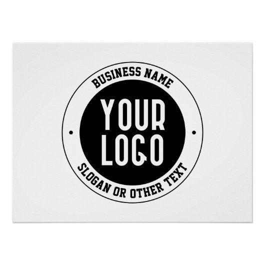 Ihr Geschäft-Logo oder Design | Fett editierbarer Poster (Vorderseite)