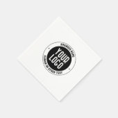 Ihr Geschäft-Logo oder Design | Fett editierbarer Serviette (Ecke)