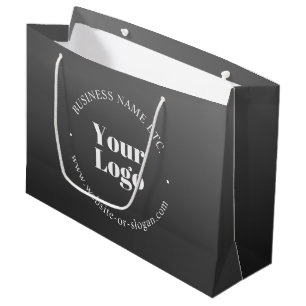 Ihr Geschäft-Logo oder Design und bearbeitbarer Te Große Geschenktüte