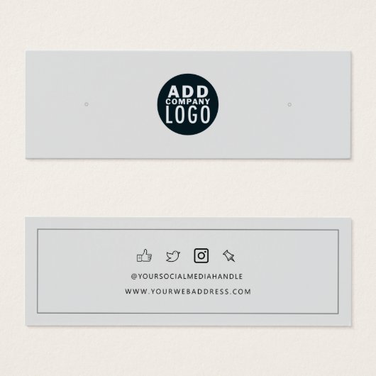 Ihr Geschäft-Logo Ohrstecker Displaykarte (Vorne & Hinten)