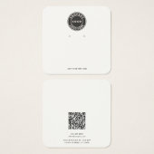 Ihr Geschäft-Logo QR-Code-Ohrhänger-Anzeige-Karte (Vorne & Hinten)