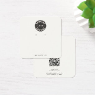 Ihr Geschäft-Logo QR-Code-Ohrhänger-Anzeige-Karte
