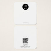 Ihr Geschäft-Logo QR-Code-Ohrhänger-Anzeige Karte (Vorne & Hinten)