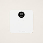 Ihr Geschäft-Logo QR-Code-Ohrhänger-Anzeige Karte (Vorderseite)