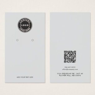 Ihr Geschäft-Logo QR-Code-Ohrhänger-Anzeigekarte