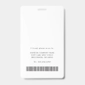 Ihr Geschäft-Logo QR-Code RN-Krankenschwester-Foto Ausweis (Rückseite)