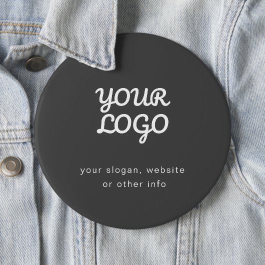 Ihr Geschäft-Logo & Text | Stylisch Dunkelgrau Button (Beispiel)