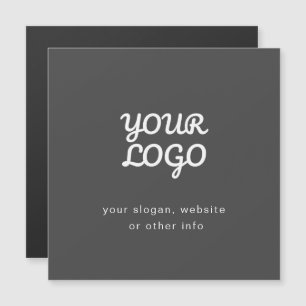 Ihr Geschäft-Logo & Text Stylisch Dunkelgrau Magnetkarte