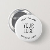Ihr Geschäft-Logo und anpassbare Nachricht Button (Vorne & Hinten)