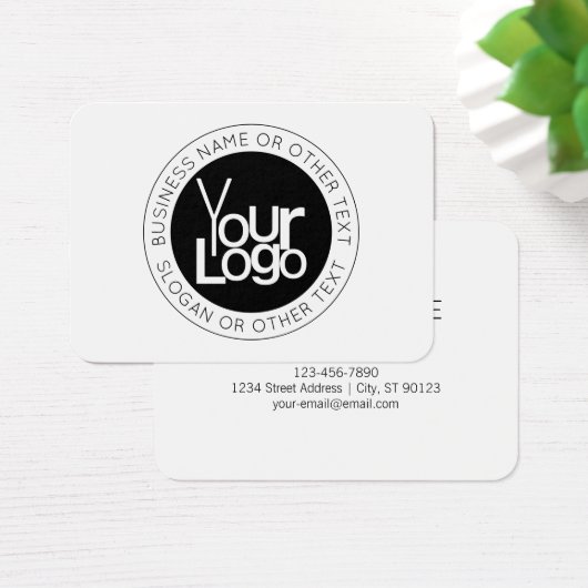 Ihr Geschäft-Logo und moderner einfacher editierba (Schreibtisch)