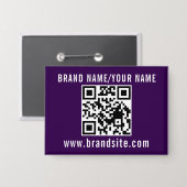 Ihr Geschäft QR-Code-Vorlagendesign für Werbezweck Button (Vorderseite/Rückseite)