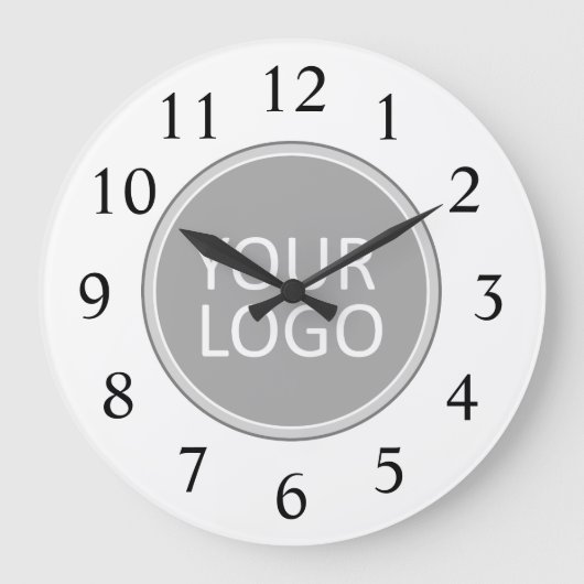 Ihr Geschäfts-Logo-förderndes Unternehmen Große Wanduhr (Vorderseite)
