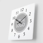 Ihr Geschäfts-Logo-förderndes Unternehmen Quadratische Wanduhr (Winkel)