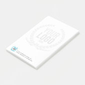 Ihr Geschäfts-Logo verblaßte der besonders Post-it Klebezettel (angewinkelt)