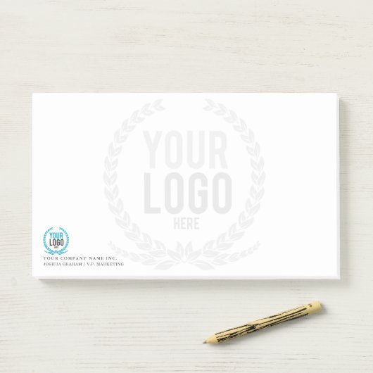 Ihr Geschäfts-Logo verblaßte ENORME Gewohnheit des Post-it Klebezettel (Auf Schreibtisch)