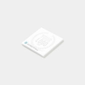 Ihr Geschäfts-Logo verblaßte Hintergrund | Post-it Klebezettel (angewinkelt)